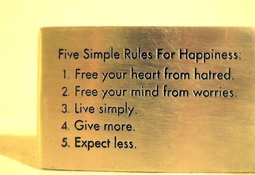 Motivational Wallpaper on Five rules of happiness happiness