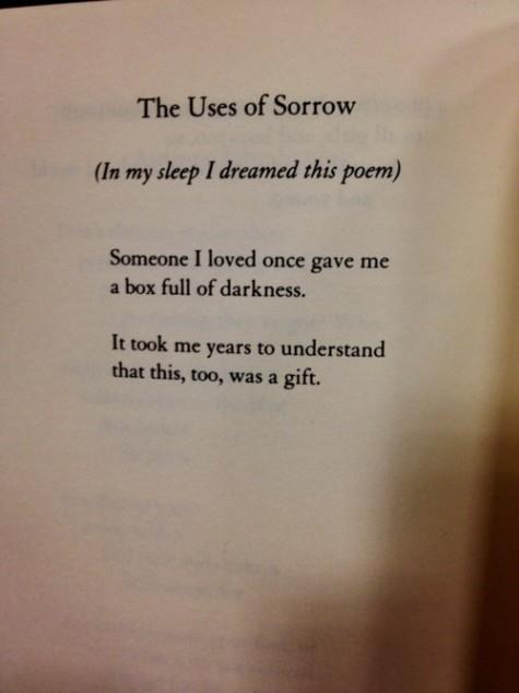The uses of sorrow A short poem