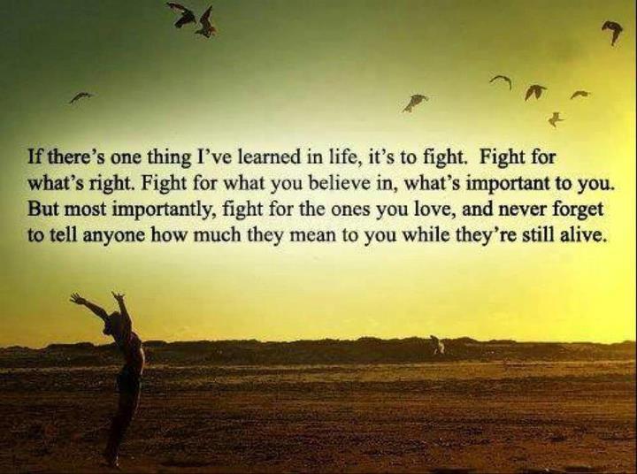 Motivational Quote on Fight for Life – Dont Give Up World
