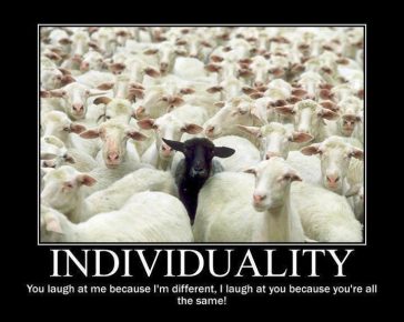 Motivational Quote on Individuality: If you realize that everyone is an individual - Dont Give