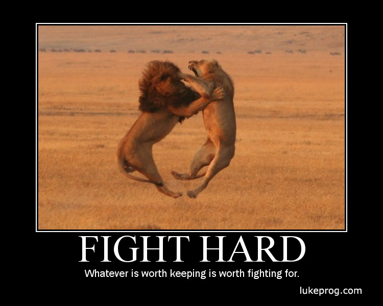 Motivational Wallpaper on Fight Hard : Whatever is worth ...