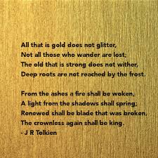 all that is gold does not glitter poem