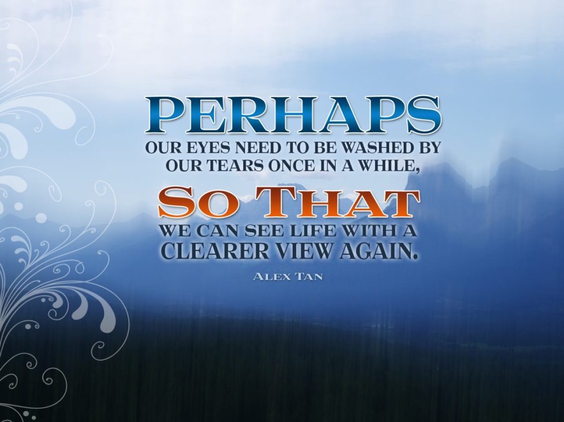 Motivational Wallpaper on Life Perhaps our eyes need to be washed by