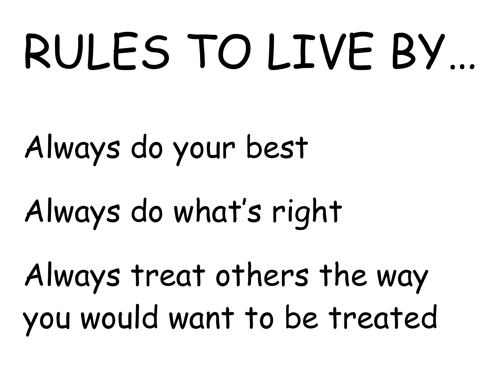Motivational Wallpaper on Rules : Rules to Live by... - Dont Give Up World