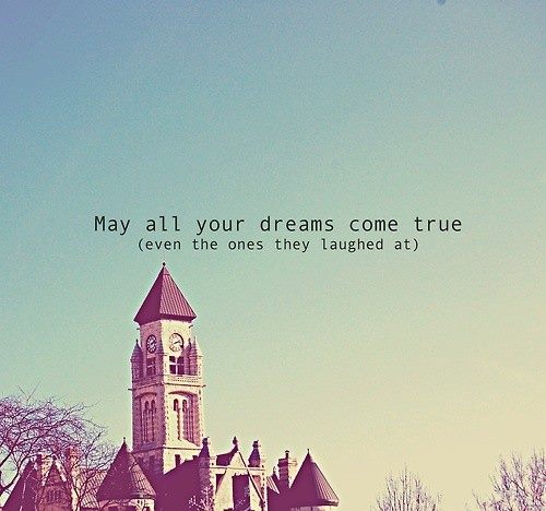 Wallpaper with Dream Quotes: May all you dreams come true - Dont Give Up  World