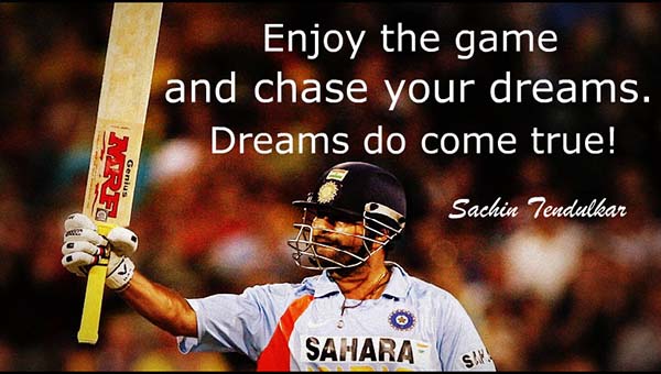 Motivational Wallpaper on Dreams : Quote on dreams by Sachin Tendulkar -  Dont Give Up World