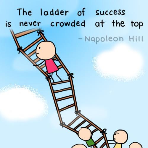 Motivational Quote By Napoleon Hill On Success The Ladder Of