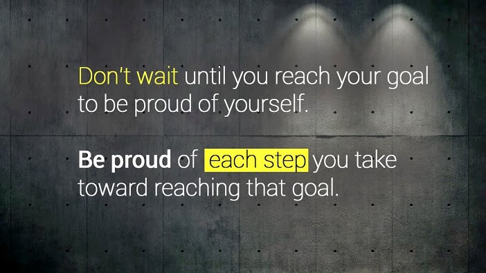 Motivational wallpaper on Achieving your Goal : Be proud ...