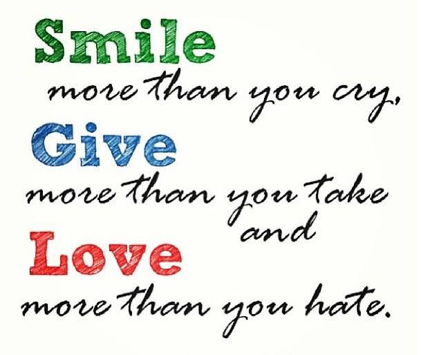 Life Lesson Quote: Love, smile