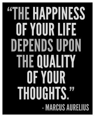 Wallpaper on Life with Quote by Marcus Aurelius: Happiness Depends on your  Thoughts - Dont Give Up World