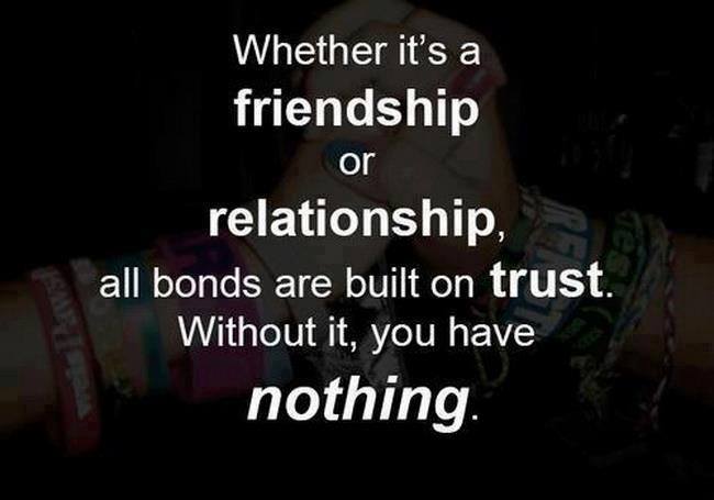 Wallpaper with Trust Quotes: Trust is important in every relationship