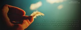 Hope Motivational Timeline Covers: Hope is the thing with feathers ...