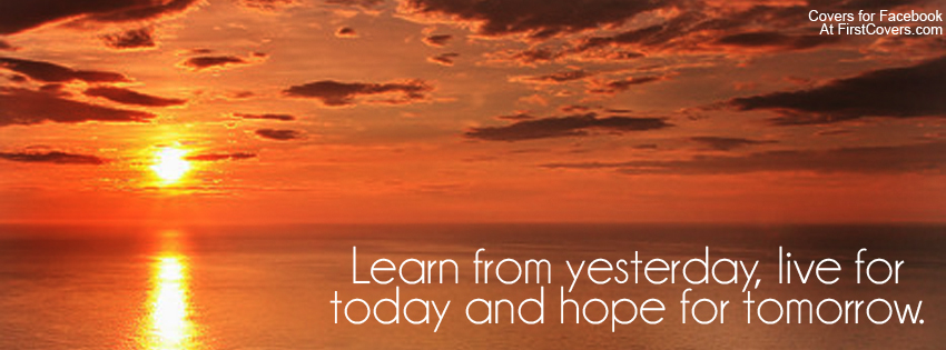 Motivational cover timeline on Hope: Learn from yesterday 