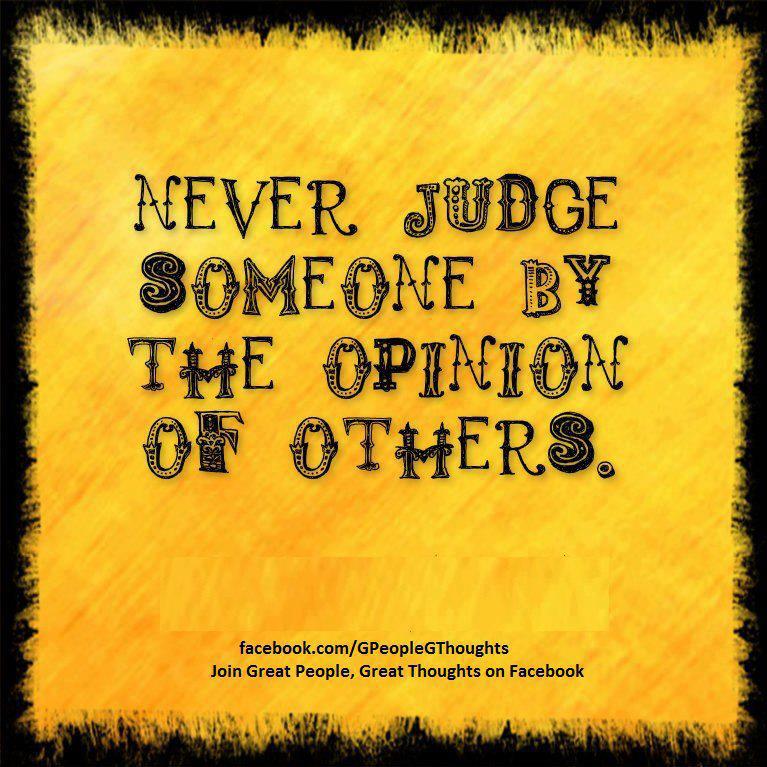 Introspective Wallpaper on Character: Never judge someone by the opinion