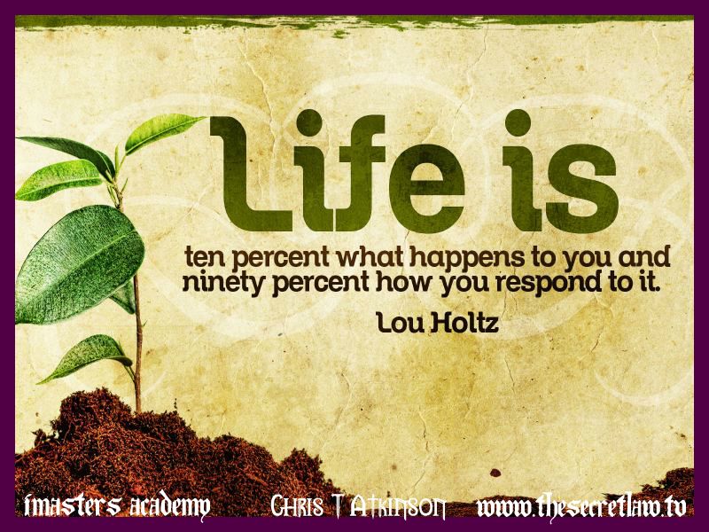 Motivational Wallpaper on Life: Life is ten percent what 