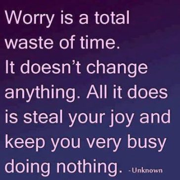 Motivational Wallpaper on Change: Worry is a total waste of time.