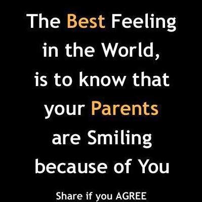 Motivational Wallpaper on Parents Happiness: The Best Feeling