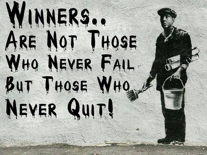 WALLPAPER WITH QUOTE ON WINNERS : WHO NEVER QUIT - Dont Give Up World