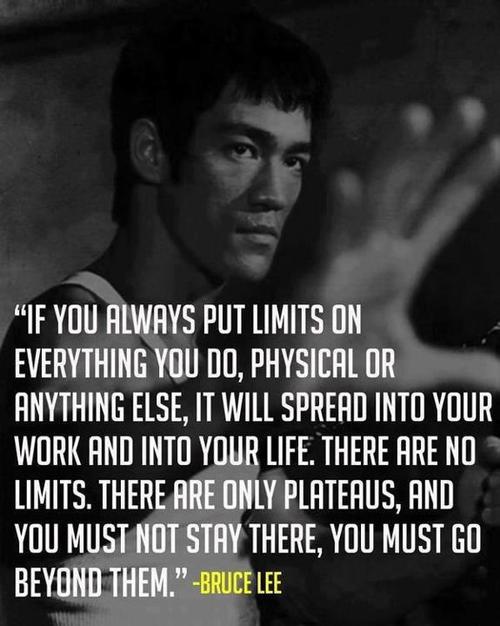 Bruce Lee Wallpaper with quote on Limits - Dont Give Up World