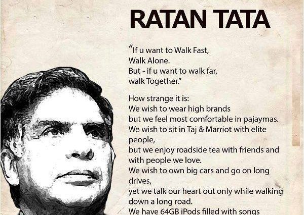 Most inspirational words by Ratan Tata