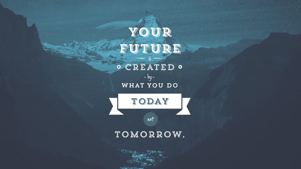 Motivational Wallpaper on Creating Future Today