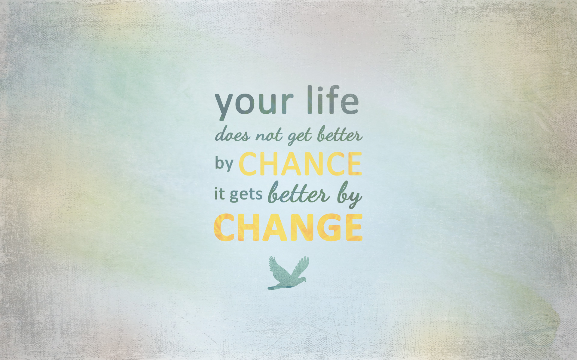 Inspirational Wallpapers -Life Gets Batter By Change 