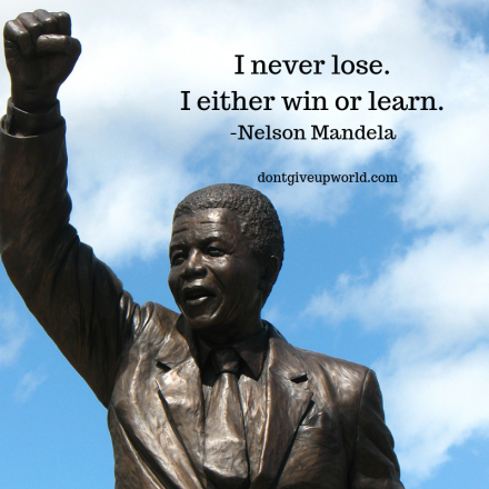 Quote on Never Lose by Nelson Mandela - Dont Give Up World