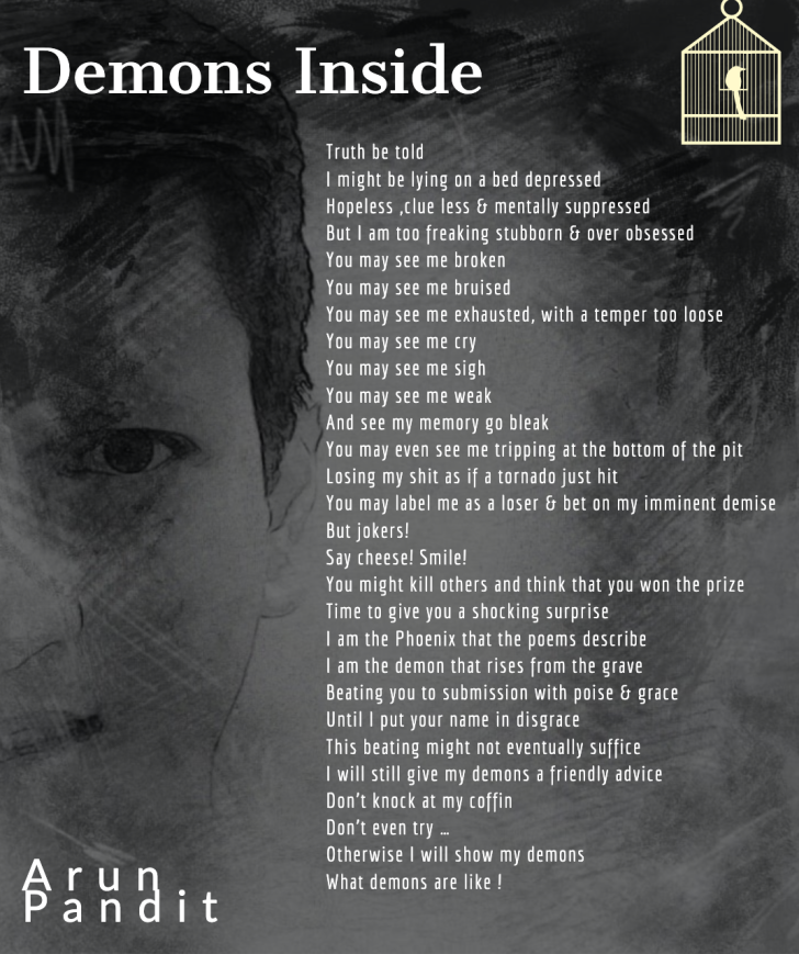 Demons Inside : Motivational Poem By Arun Pandit - Dont Give Up World