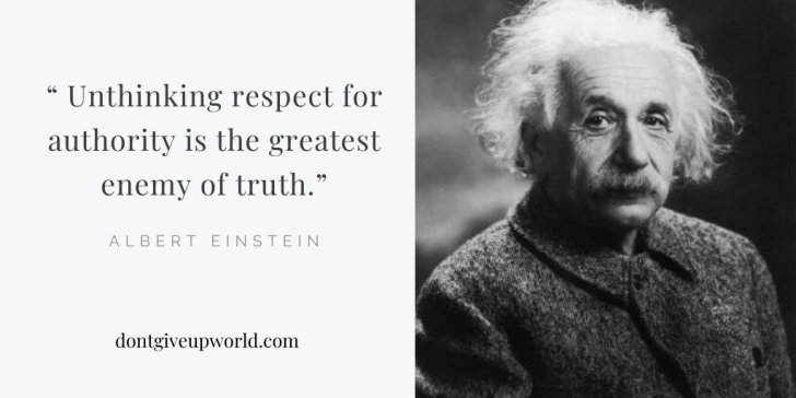 Quote on the enemy of truth by Albert Einstein - Dont Give Up World