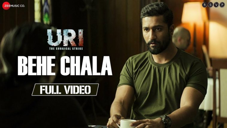 The image contains a scene of Bollyood Movie Uri- the surgical strike, where Vicky kaushal is sitting