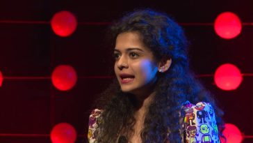 This is the image of Bollywood actor Mithali Parkar who is giving TED speech at NIT Silchar