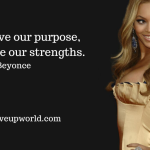 It is the image of famous bollywood star and singer Beyonce, and quote said by her is written