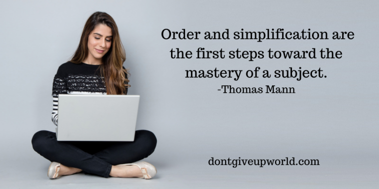 The image contain the quote on mastery by Thomas Mann