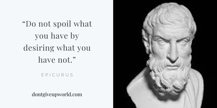 This is one of Epicurus's Most inspiring Quote on 'Desire', that too with free wallpaper. Enjoy and Motivate yourself.