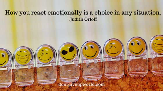 This is one of Judith Orloff's Most Inspirational Quote on 'Reacting Emotionally', that too with free wallpaper. Enjoy and Motivate yourself.