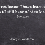 Motivational Quote on The Great Lesson by Socrates