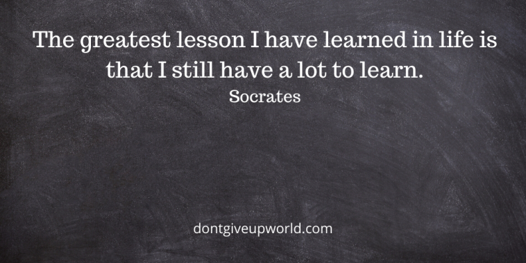 Motivational Quote on The Great Lesson by Socrates