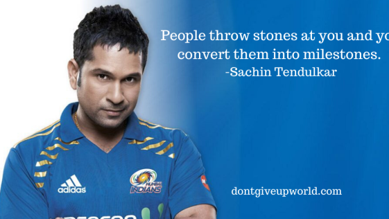 Quote on Milestone by Sachin Tendulkar