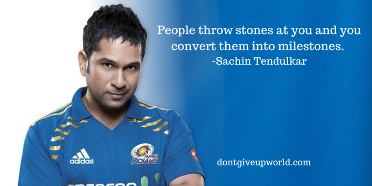 Quote on Milestone by Sachin Tendulkar