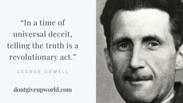 Quote on Revolutionary Act by George Orwell