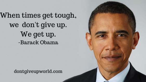 Quote on don't give up by Barack Obama
