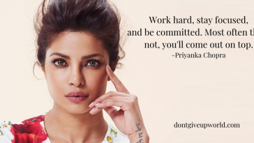 Quote on Hard work by Priyanka Chopra