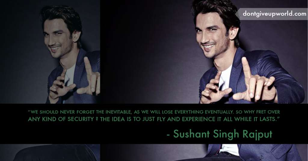 To pay tribute to sushant singh Rajput by representing 20 Quotes by Sushant Singh Rajput or 20 Life Lessons by Sushant Singh Rajput.