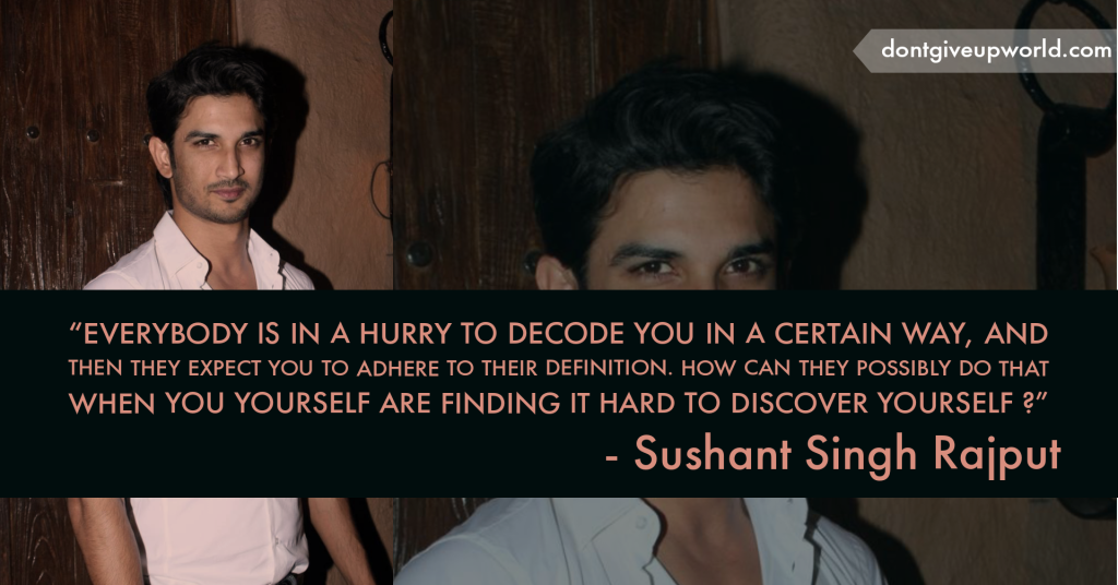 To pay tribute to sushant singh Rajput by representing 20 Quotes by Sushant Singh Rajput or 20 Life Lessons by Sushant Singh Rajput.