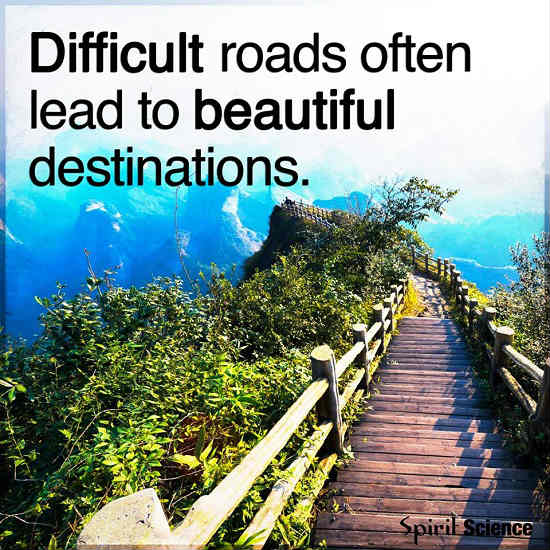 Difficult roads and beautiful destinations