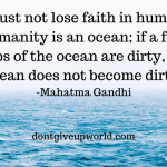 This image depicts the Quote by Mahatma Gandhi on Humanity