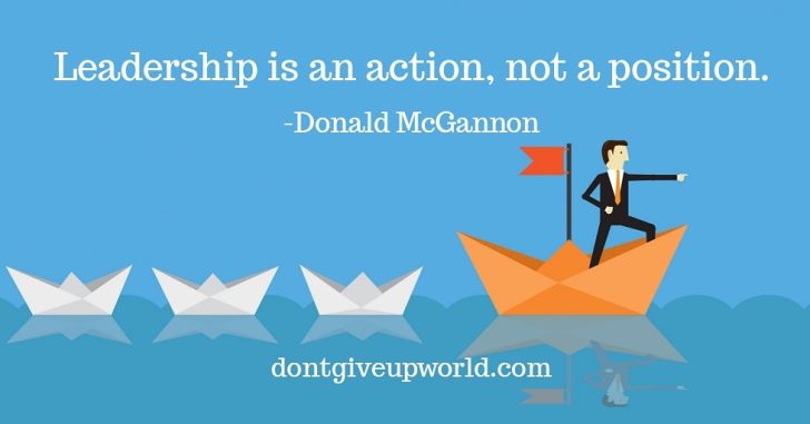 Quote on leadership by Donald McGannon - Dont Give Up World