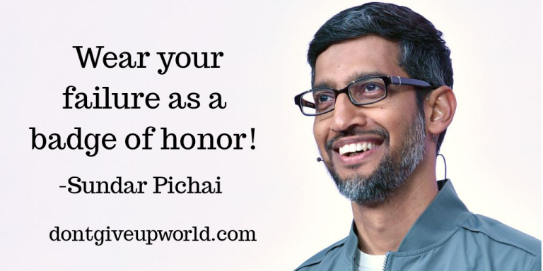 Quote on honor by Sundar Pichai - Dont Give Up World