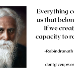quote on capacity to receive by rabindranath tagore