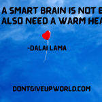 quote on the smart brain and warm heart by dalai lama